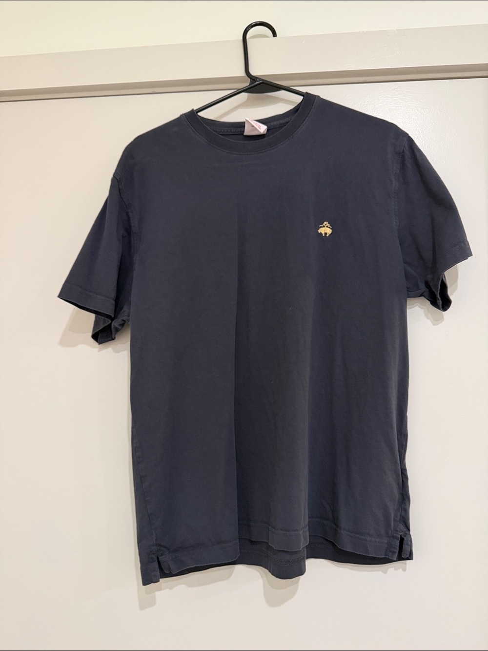 Brooks Brothers Navy Short-Sleeve Tee with Gold Logo